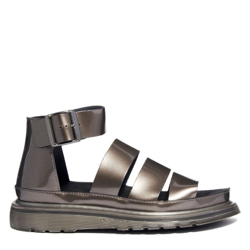 ISO ~ Dr Martens, “Clarissa,” Metallic Sandals!